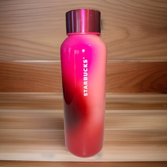 Starbucks Glass Water Bottle Ombre 2022 Pink Gradient 20oz Tumbler Cup - Picture 1 of 4
